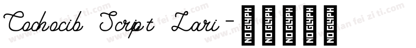 Cochocib Script Lari字体转换